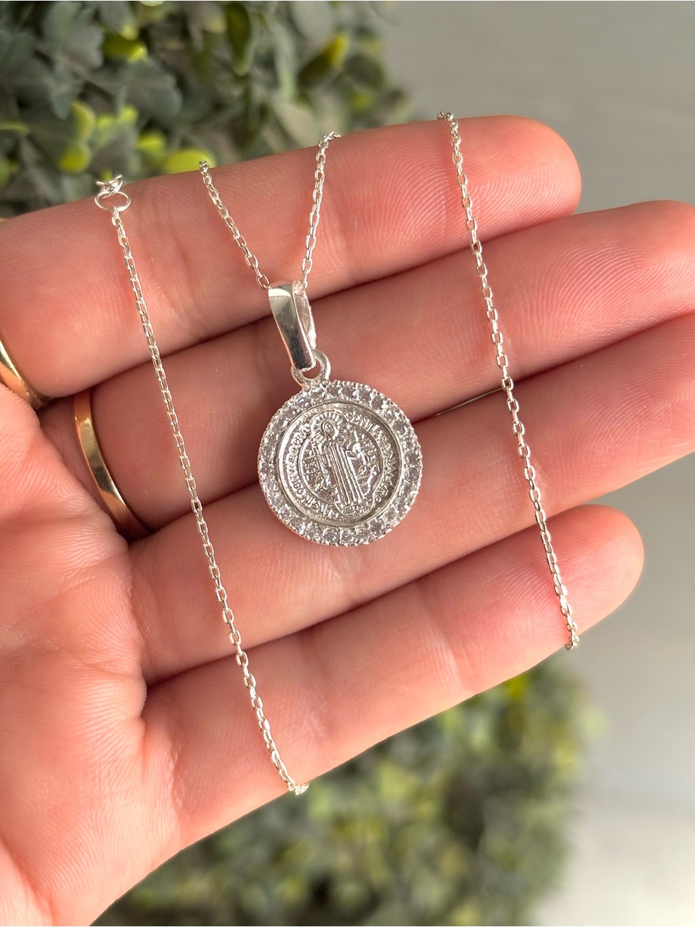 925 Sterling Silver San Benito Necklace /  Collar San Benito de plata 925
